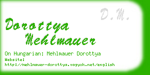dorottya mehlmauer business card